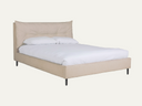 Avery King Size Bed Frame | Latte Boucle Fabric