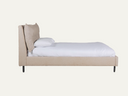 Avery King Size Bed Frame | Latte Boucle Fabric