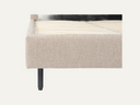 Avery King Size Bed Frame | Latte Boucle Fabric