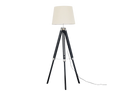 Easel Dark Wood and Antique Brass Tripod Floor Lamp Base Only