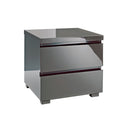 Puro Bedside Table with 2 Drawers - Charcoal Grey